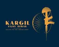 Dia 26 Julho Kargil vijay diwas evento fundo com guerra tema vetor