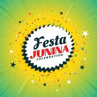 clássico festa junina celebração cumprimento cartão Projeto vetor
