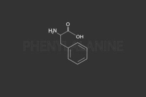 fenilalanina molecular esquelético químico Fórmula vetor