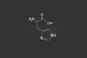 histidina molecular esquelético químico Fórmula vetor