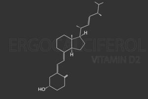 ergocalciferol molecular esquelético químico Fórmula vetor