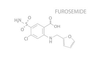 furosemida molecular esquelético químico Fórmula vetor