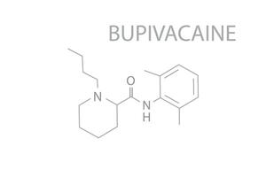 bupivacaína molecular esquelético químico Fórmula vetor