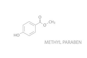 metilo parabeno molecular esquelético químico Fórmula vetor