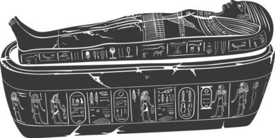 ai gerado silhueta antigo Egito sarcófago Preto cor só vetor