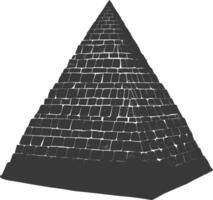 ai gerado silhueta antigo egípcio pirâmide símbolo logotipo Preto cor só vetor