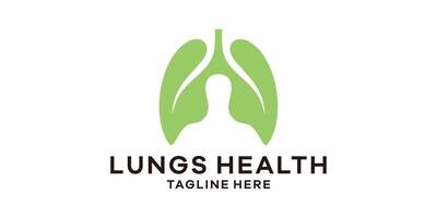logotipo Projeto pulmão saúde, verde pulmão logotipo Projeto criativo modelo, símbolo, ícone, ideia. vetor