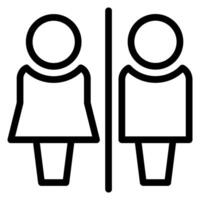 ícone de linha de banheiro vetor