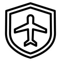 ícone de linha de escudo vetor
