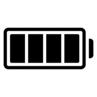 ícone de glifo de bateria cheia vetor