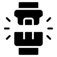 ícone de glifo de cinto de segurança vetor