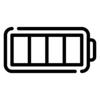 ícone de linha de bateria cheia vetor