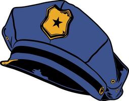 vetor ilustração do uma policial chapéu