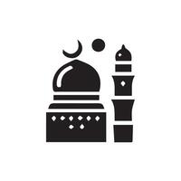 mesquita silhueta vetor Ramadhan kareem