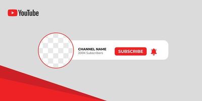 Youtube perfil ícone interface. se inscrever botão. canal nome. vetor