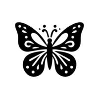 borboleta silhueta ícone. vetor ilustrações.