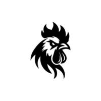 frango galo mascote logotipo silhueta versão vetor