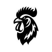 frango galo mascote logotipo silhueta versão vetor