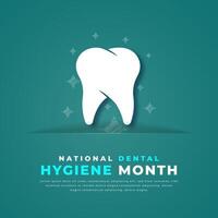 nacional dental higiene mês papel cortar estilo vetor Projeto ilustração para fundo, poster, bandeira, anúncio, cumprimento cartão