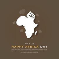 África dia papel cortar estilo vetor Projeto ilustração para fundo, poster, bandeira, anúncio, cumprimento cartão