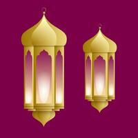 islâmico Ramadã Mubarak lanterna isolado vetor