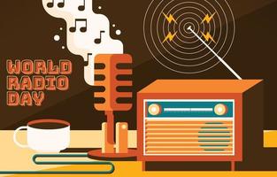 dia mundial do rádio vetor