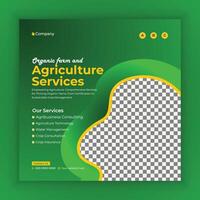 orgânico Comida e agricultura Serviços social meios de comunicação postar faixas ou agricultura tecnologia fornecedor rede bandeira modelo vetor