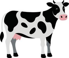 ilustração branco e Preto laticínios vaca vetor