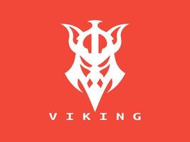 viking cabeça face logotipo modelo vetor