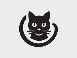 modelo de vetor de design de logotipo de gato