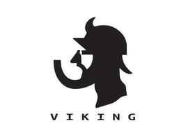 viking logotipo Projeto ícone símbolo vetor ilustração. humano viking logotipo Projeto modelo.