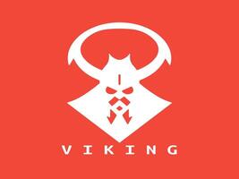 viking cabeça face logotipo modelo vetor
