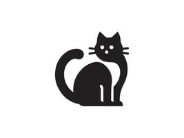 modelo de vetor de design de logotipo de gato