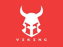 viking cabeça face logotipo modelo vetor