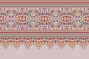 Cruz ponto tradicional étnico padronizar paisley flor ikat fundo abstrato asteca africano indonésio indiano desatado padronizar para tecido impressão pano vestir tapete cortinas e sarongue vetor