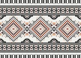 pixel Cruz ponto tradicional étnico padronizar paisley flor ikat fundo abstrato asteca africano indonésio indiano desatado padronizar para tecido impressão pano vestir tapete cortinas e sarongue vetor