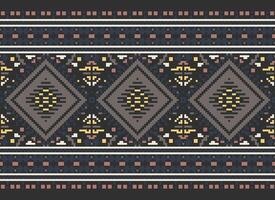 pixel Cruz ponto tradicional étnico padronizar paisley flor ikat fundo abstrato asteca africano indonésio indiano desatado padronizar para tecido impressão pano vestir tapete cortinas e sarongue vetor