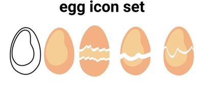 ovo, ovos vetor e linha arte ícone conjunto