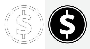 uma coleção do vetor e linha arte dinheiro ícones este pode estar usava para ganhar logotipos e pagamentos.