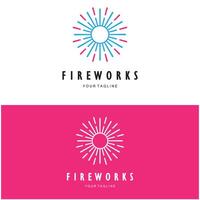 fogos de artifício logotipo Projeto com criativo colorida faíscas dentro moderno estilo.logotipo para negócios, marca, celebração, fogos de artifício, fogos de artifício vetor