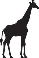girafa silhueta vetor ilustração branco fundo