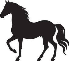 cavalo silhueta vetor ilustração branco fundo