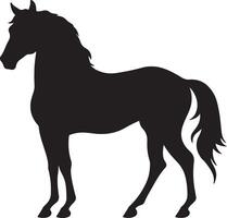 cavalo silhueta vetor ilustração branco fundo