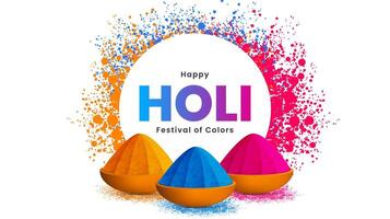 abstrato colorida feliz dia fundo Projeto para indiano festival do cores celebração. vetor ilustração
