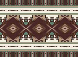 pixel Cruz ponto tradicional étnico padronizar paisley flor ikat fundo abstrato asteca africano indonésio indiano desatado padronizar para tecido impressão pano vestir tapete cortinas e sarongue vetor