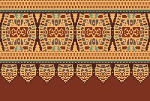 Cruz ponto tradicional étnico padronizar paisley flor ikat fundo abstrato asteca africano indonésio indiano desatado padronizar para tecido impressão pano vestir tapete cortinas e sarongue vetor