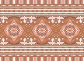 pixel Cruz ponto tradicional étnico padronizar paisley flor ikat fundo abstrato asteca africano indonésio indiano desatado padronizar para tecido impressão pano vestir tapete cortinas e sarongue vetor