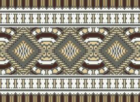 pixel Cruz ponto tradicional étnico padronizar paisley flor ikat fundo abstrato asteca africano indonésio indiano desatado padronizar para tecido impressão pano vestir tapete cortinas e sarongue vetor