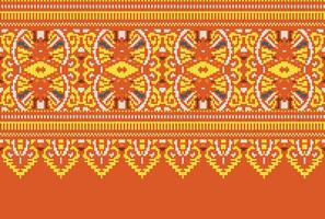 Cruz ponto tradicional étnico padronizar paisley flor ikat fundo abstrato asteca africano indonésio indiano desatado padronizar para tecido impressão pano vestir tapete cortinas e sarongue vetor