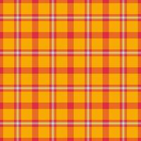 formal desatado Verifica vetor, quadrado textura fundo tartan. diagonal têxtil xadrez tecido padronizar dentro laranja e vermelho cores. vetor